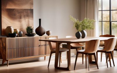 Firefly Create a high-resolution hero image for the 'Solid Wood Furniture' page of an interior desig